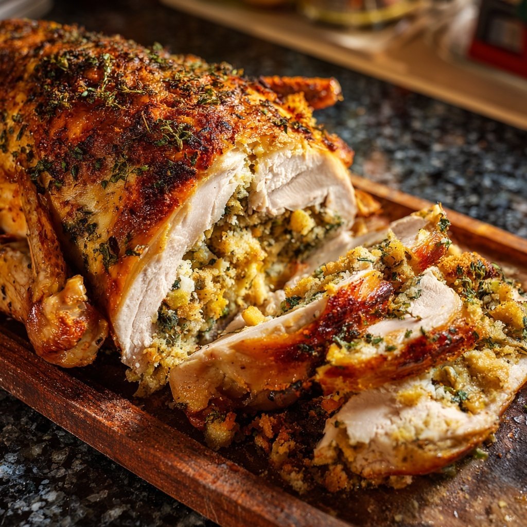 Seasonal & Festive Thanksgiving Herb Stuffed Turkey