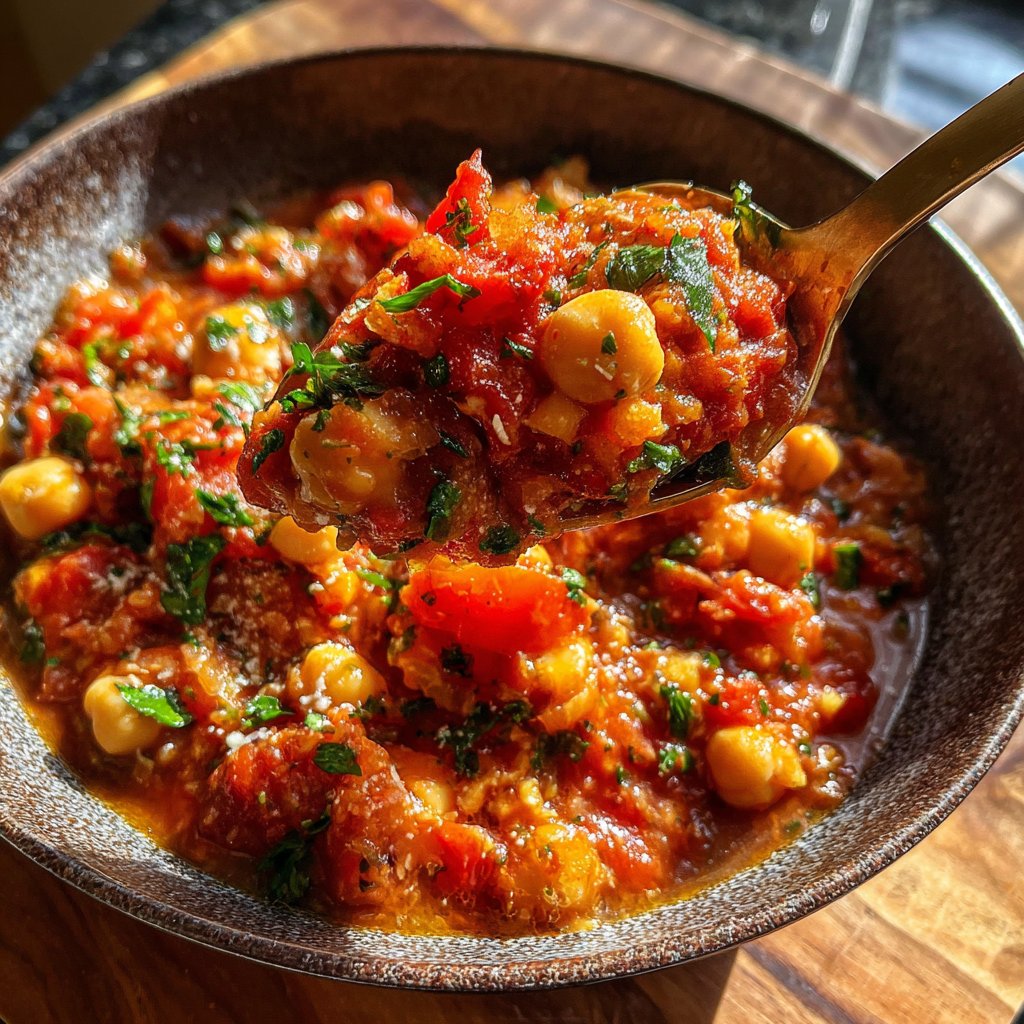 Healthy Dinner Tomato Chickpea Stew