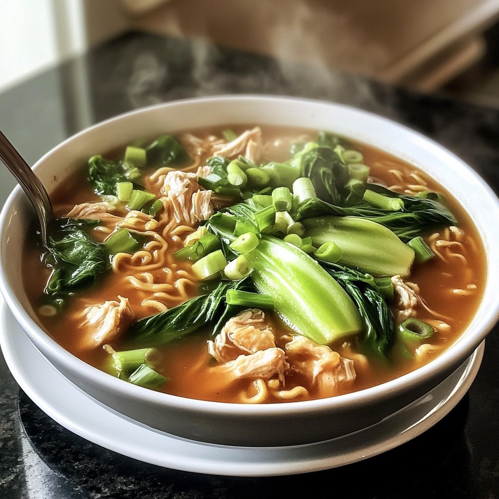 Set-It-and-Forget-It Slow Cooker Chicken Ramen-Inspired Soup