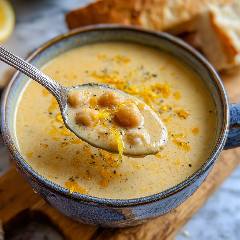 Creamy Lemon Chickpea Soup