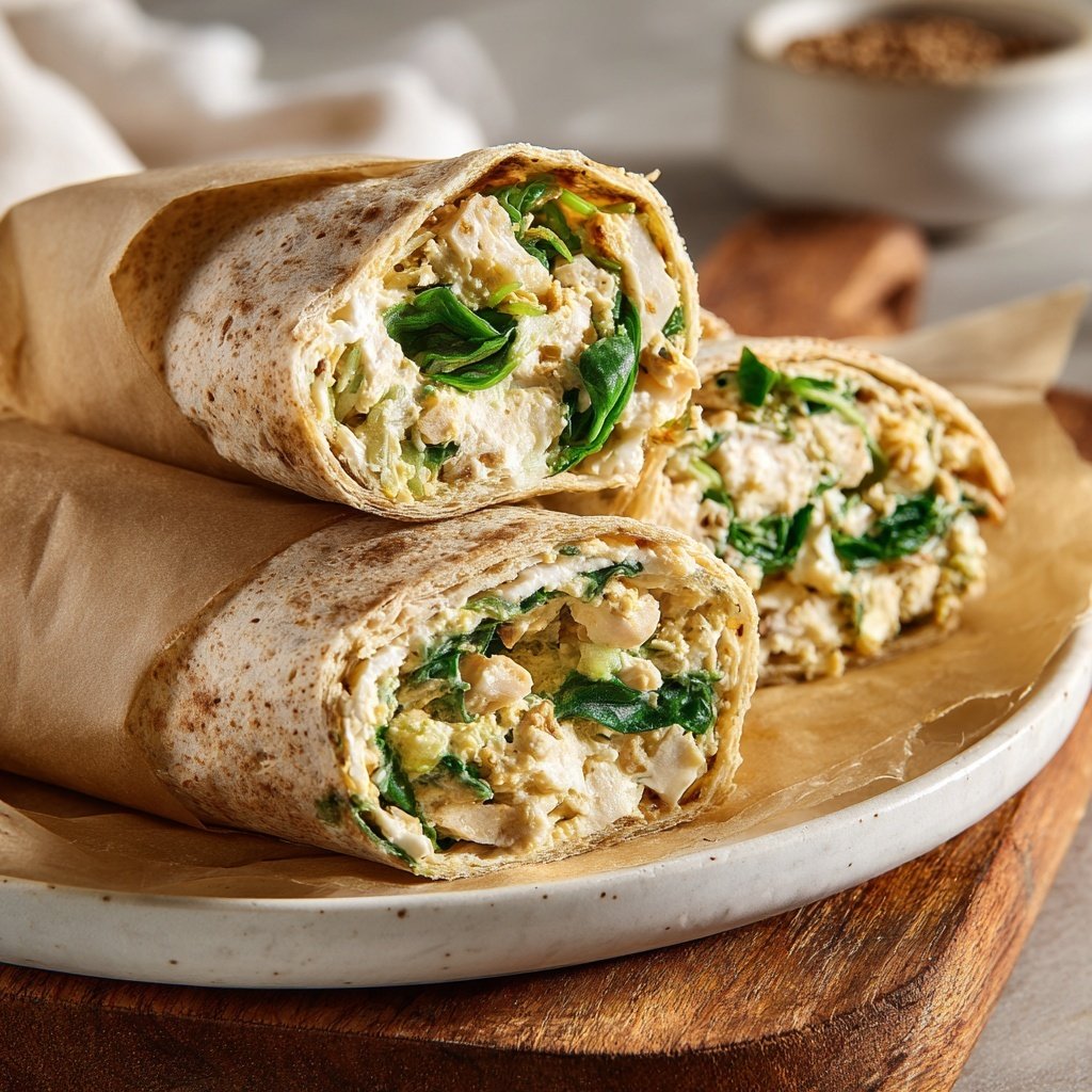 Healthy Lunch Lemon White Bean Wrap