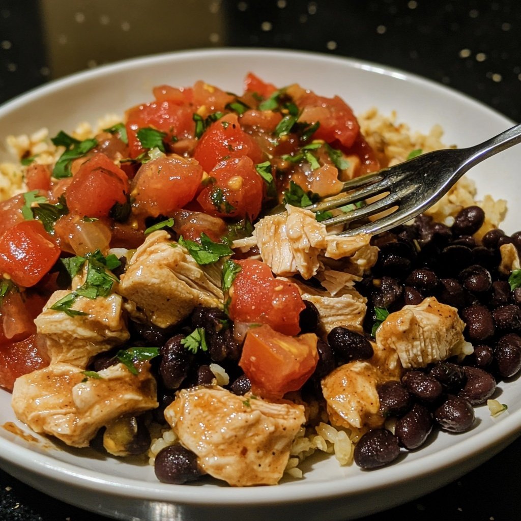 Light Chicken Burrito Bowl Lunch