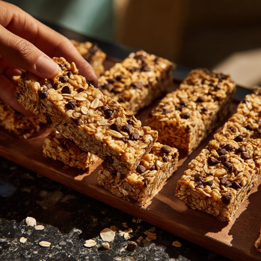 Healthy Snack No Bake Granola Bars