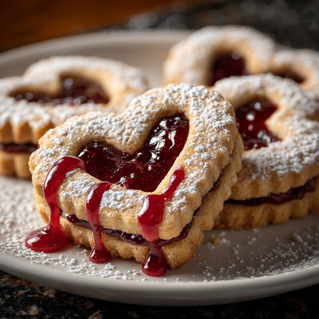 Heart-Shaped Linzer Cookies