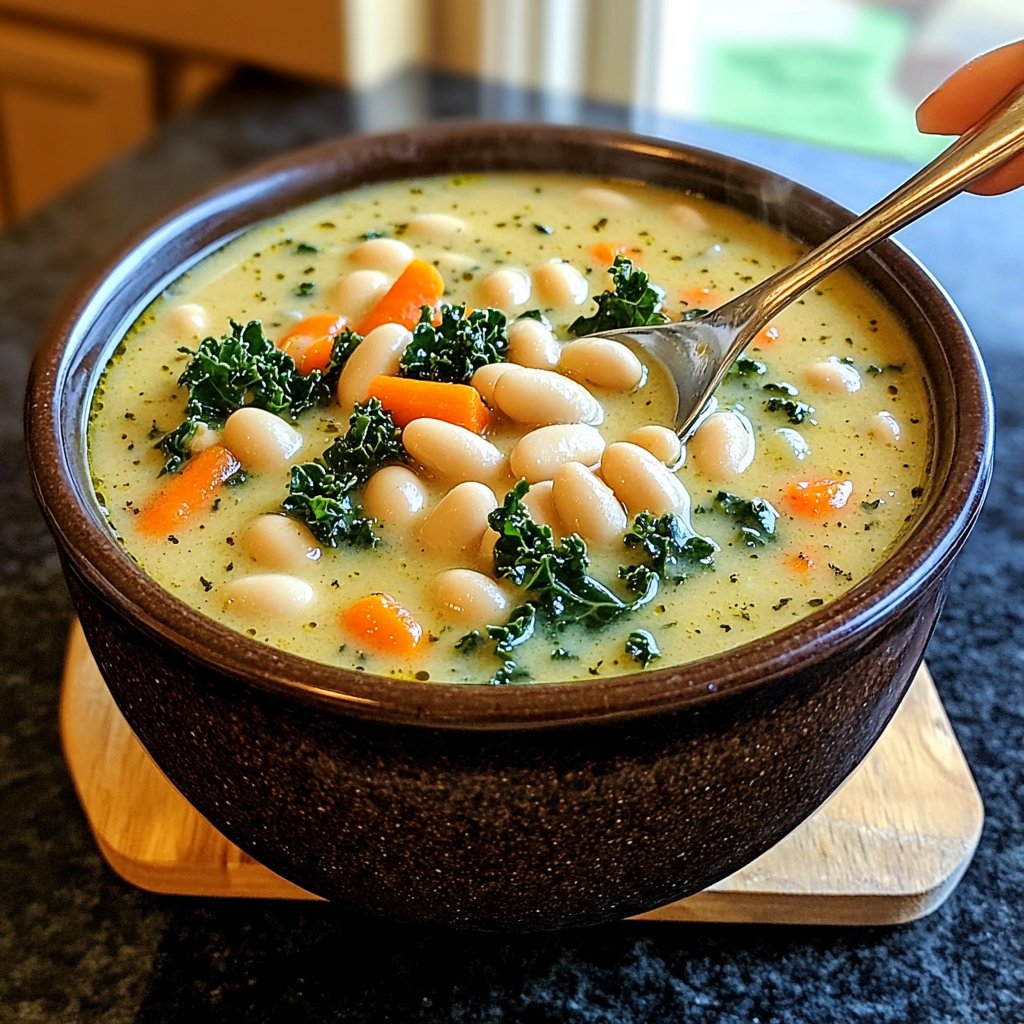 Healthy Crockpot White Bean Soup