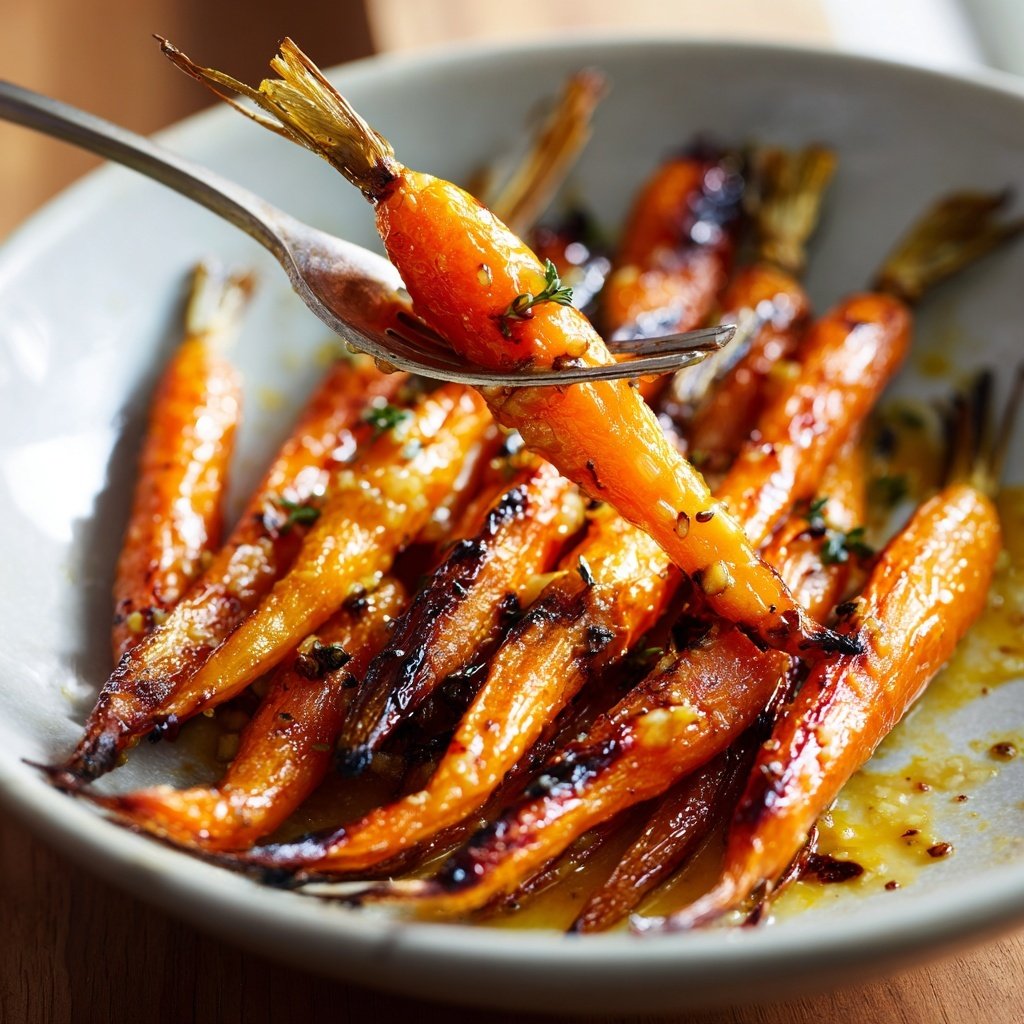 Honey Mustard Roasted Carrots