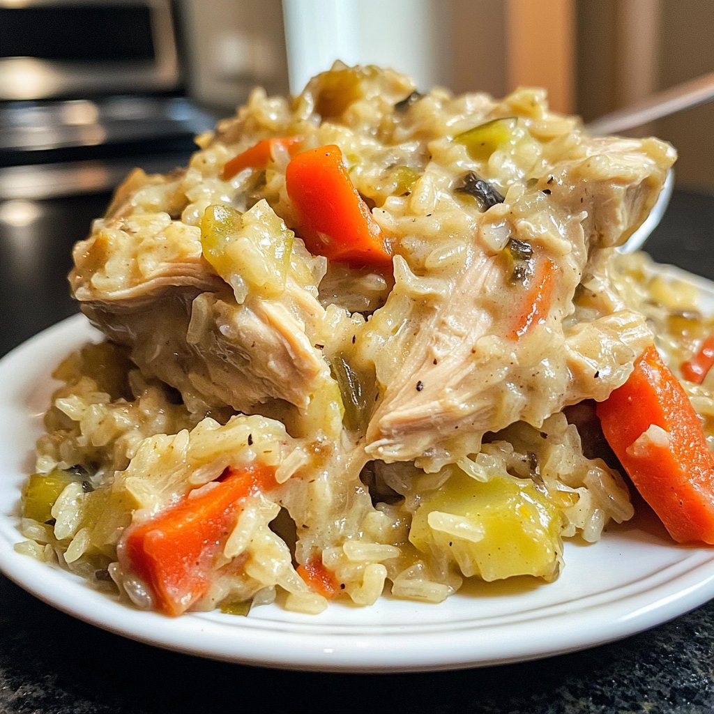 Creamy Slow Cooker Chicken and Rice