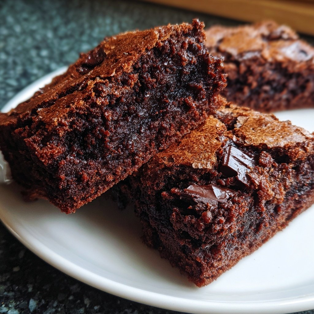 Crispy Sourdough Discard Brownies