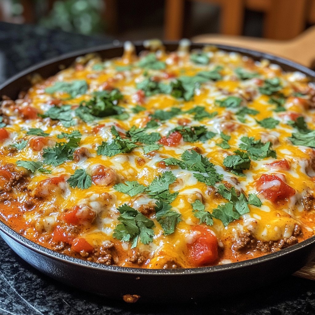 Ground Beef Enchilada Skillet