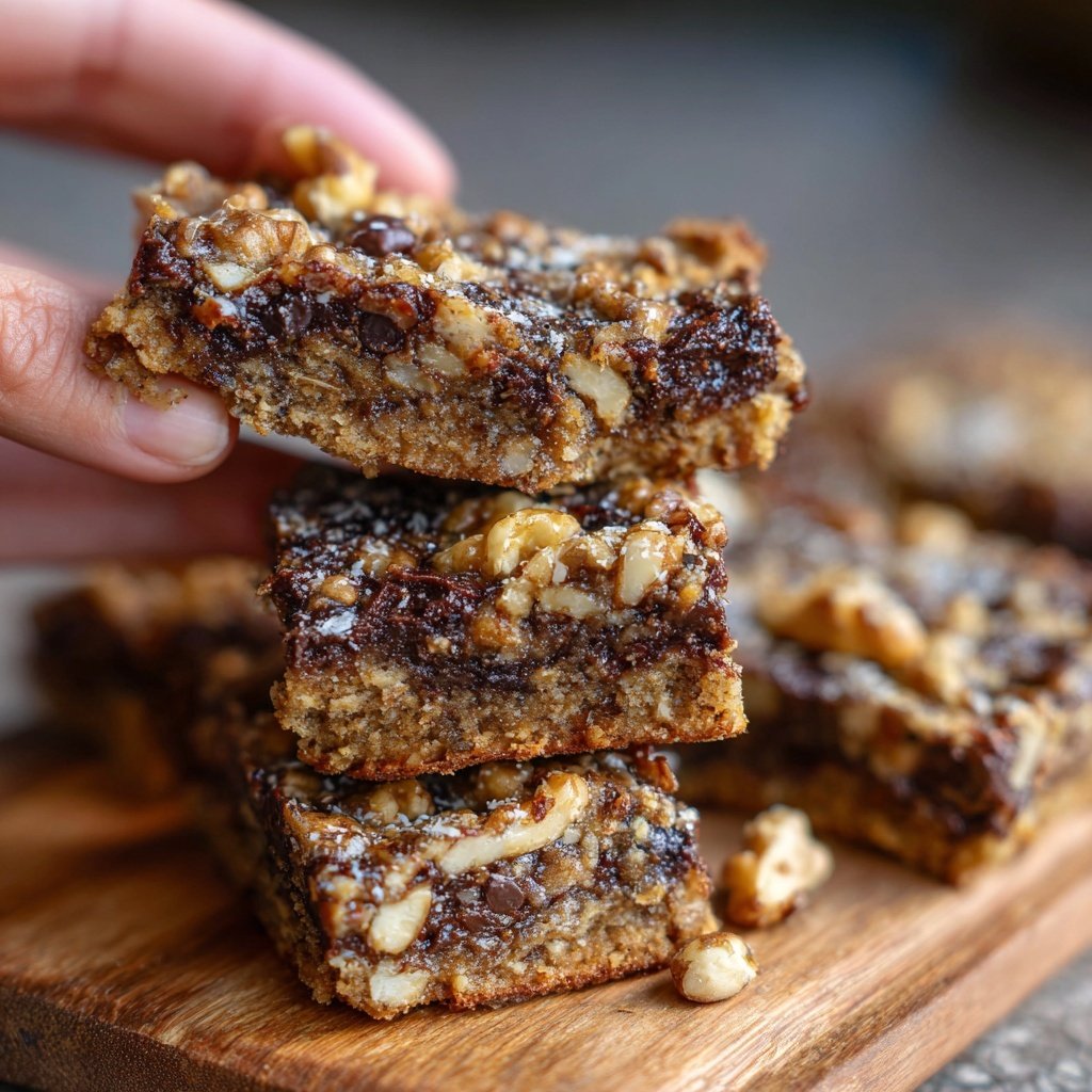 Chocolate Banana Walnut Snack Bars