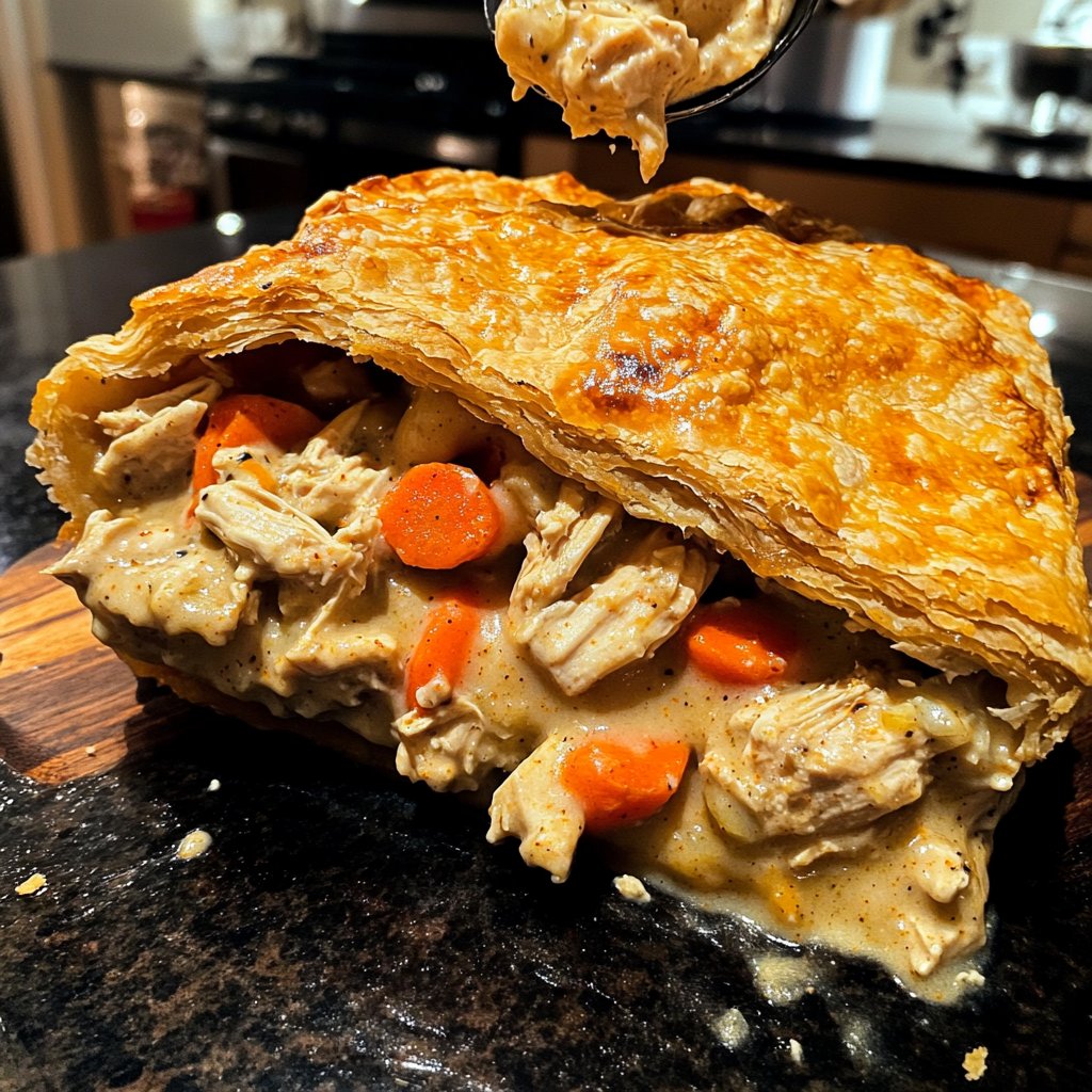 Spicy Crockpot Chicken Pot Pie Filling