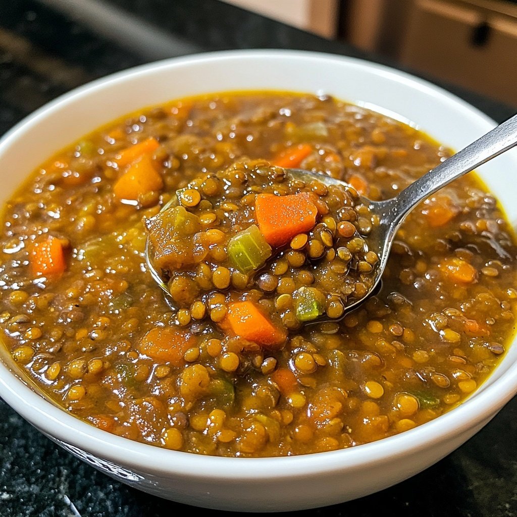 Healthy Crockpot Lentil Soup