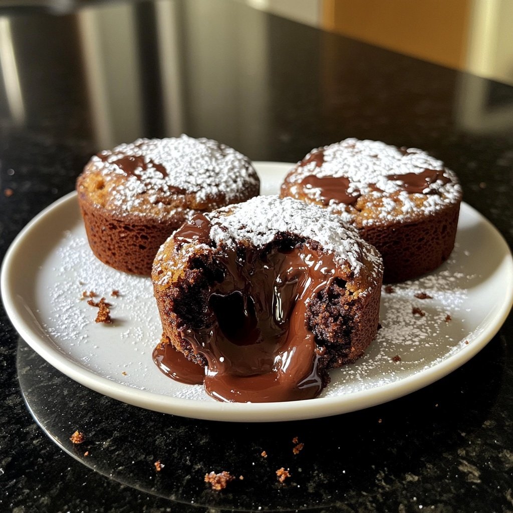 Dark Chocolate Lava Cakes